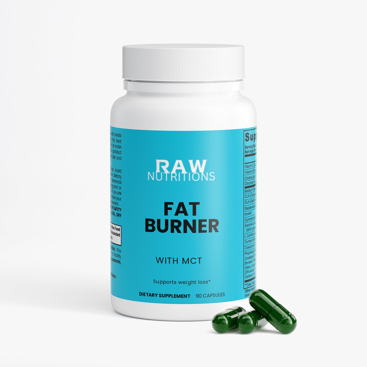 Raw Fat Burner with MCT + Chromium + CLA